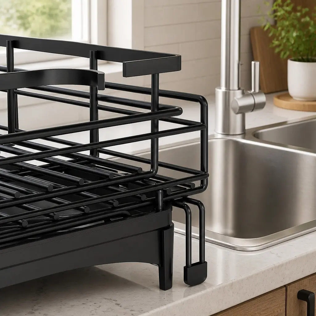 Expandable 2-Tier Dish Drying Rack