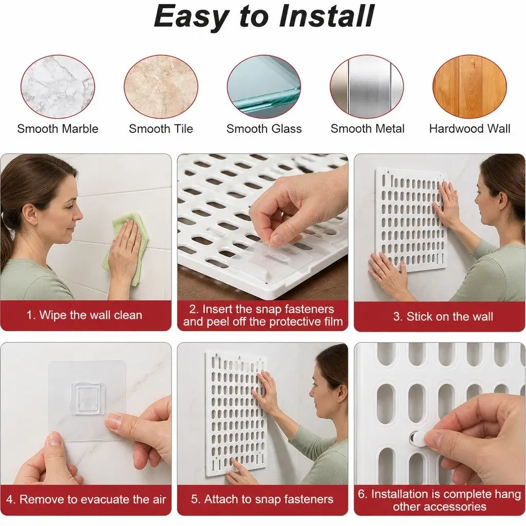 Pegboard Wall Organizer Kit 27pc 6 Modular Pegboards 21 Accessories Storage Set