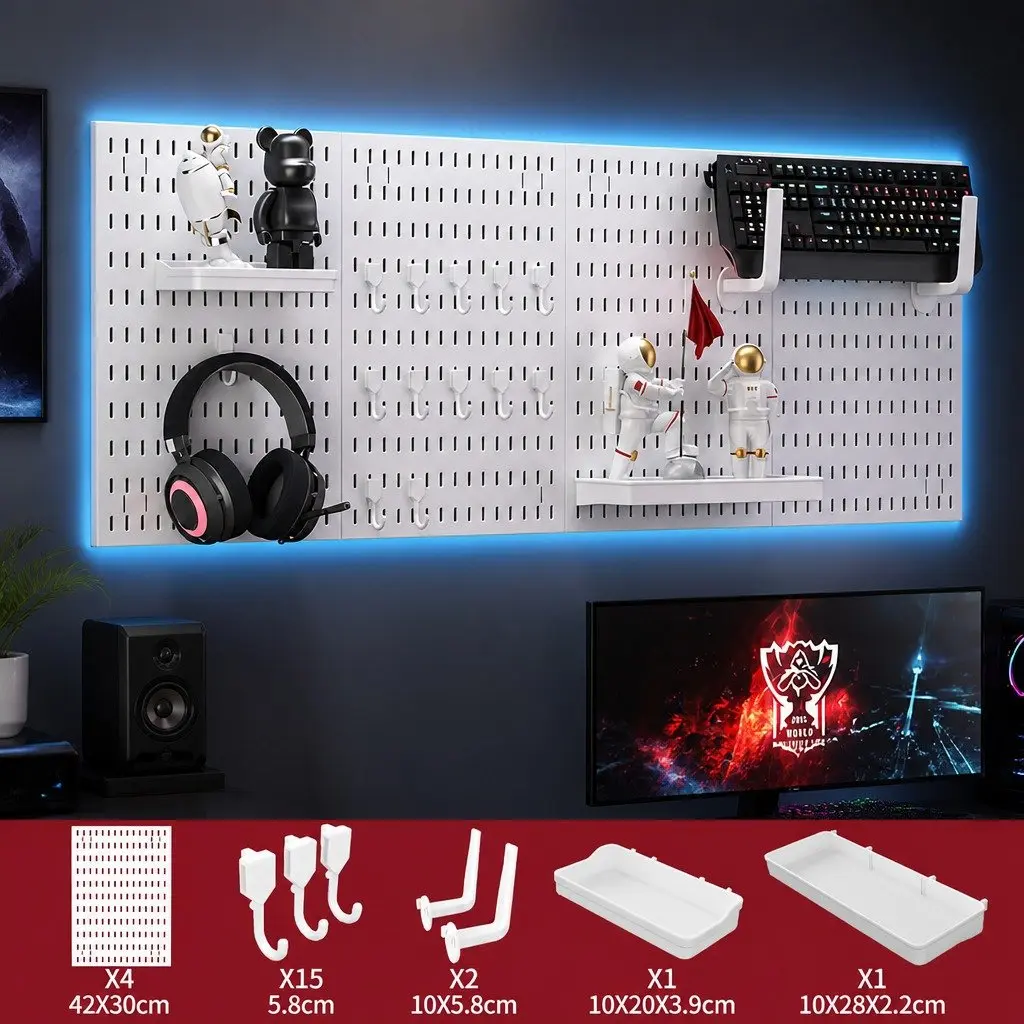 Modular Pegboard Wall Organizer Kit