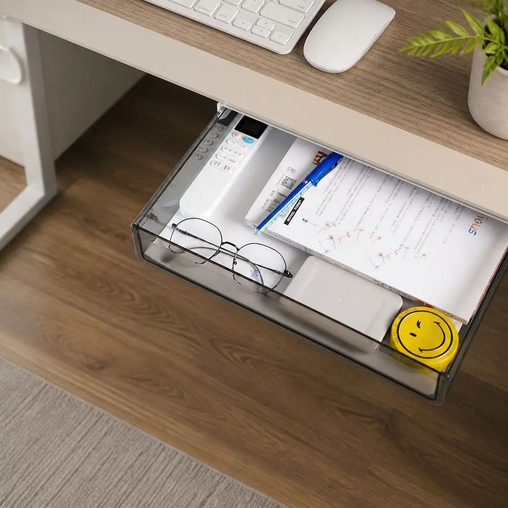 Under Desk Storage Drawers 3-Pack Hidden Pull-Out Organizer for Office & Home
