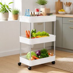 3-Tier Slim Storage Cart Dimensions: 40 x 13 x 62 cm