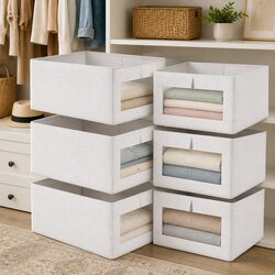 Storage Bins Specifications: 6-Pack with Clear Windows