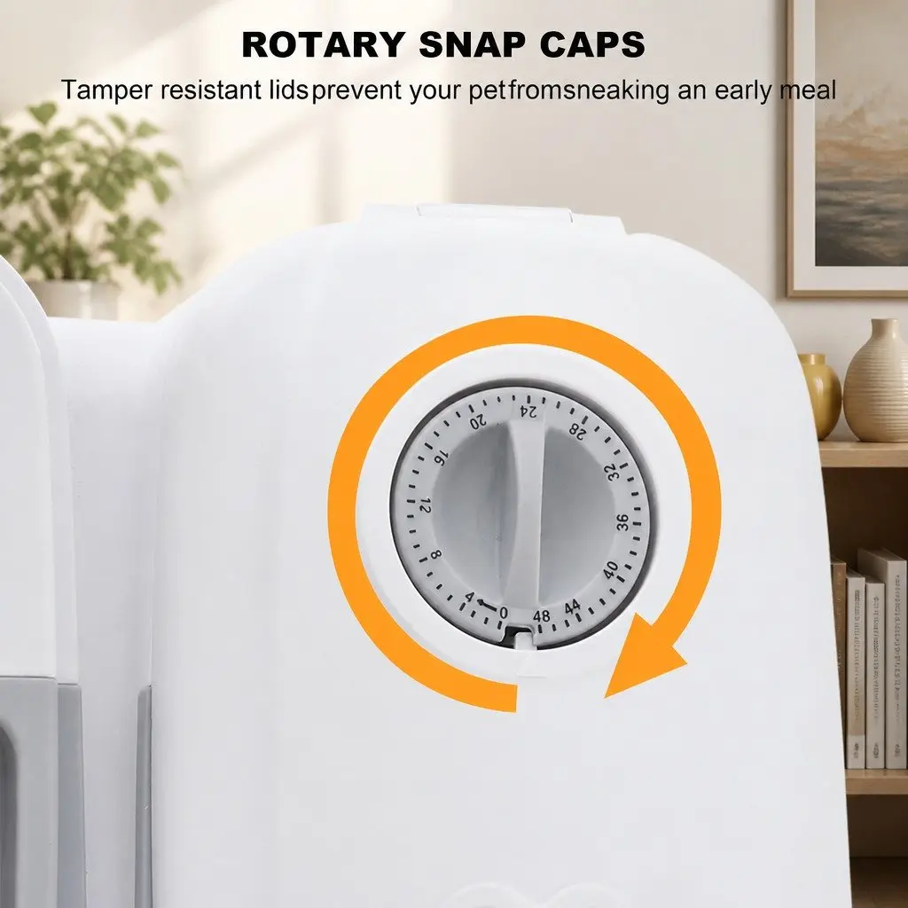 Automatic Pet Feeder with Dual Bowls