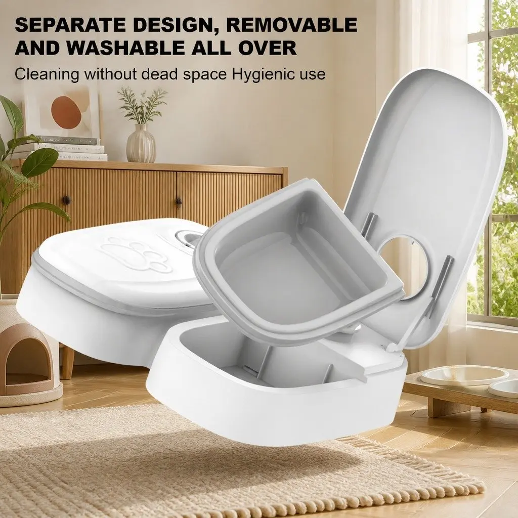 Automatic Pet Feeder with Dual Bowls