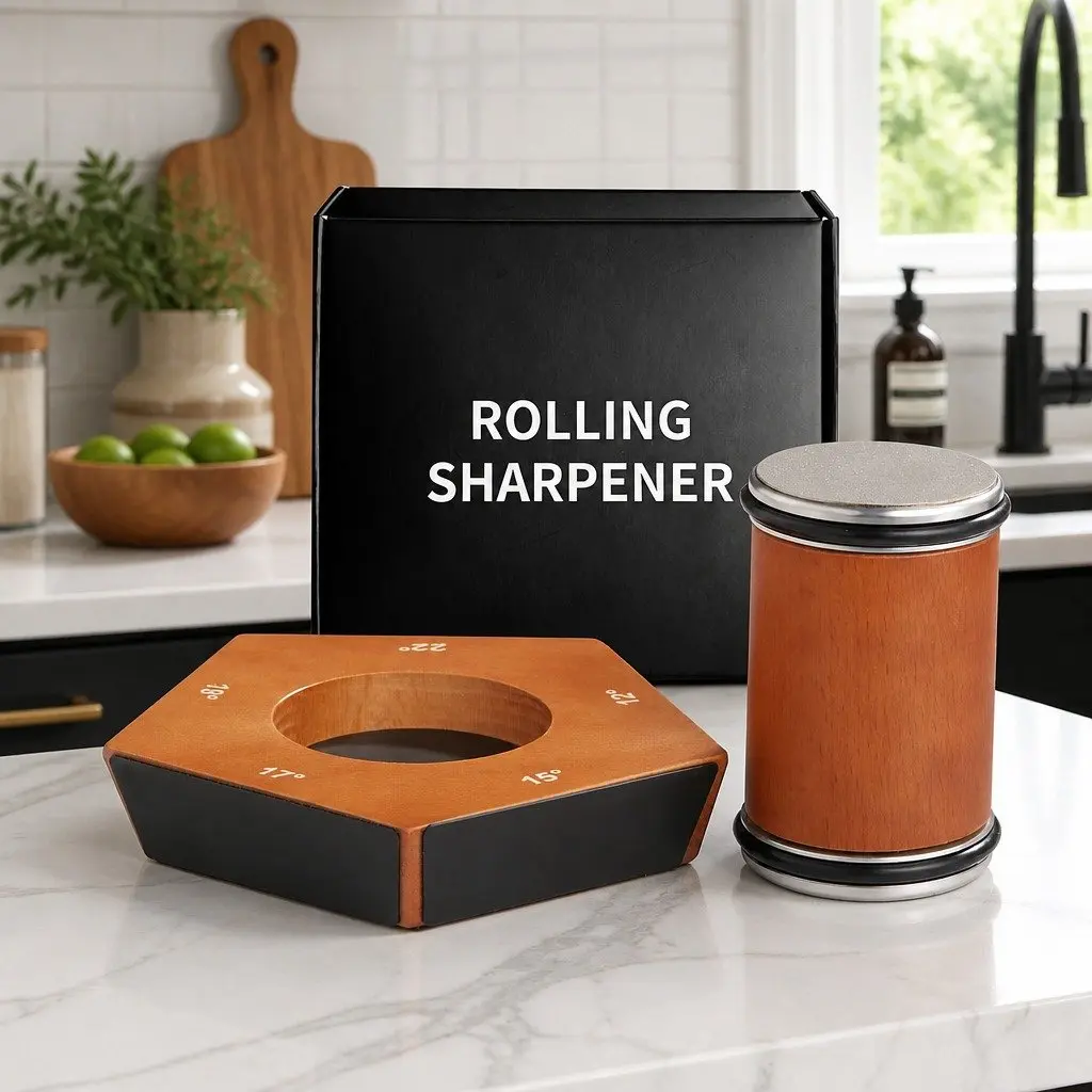 Precision Rolling Knife Sharpener with 5 Adjustable Angles