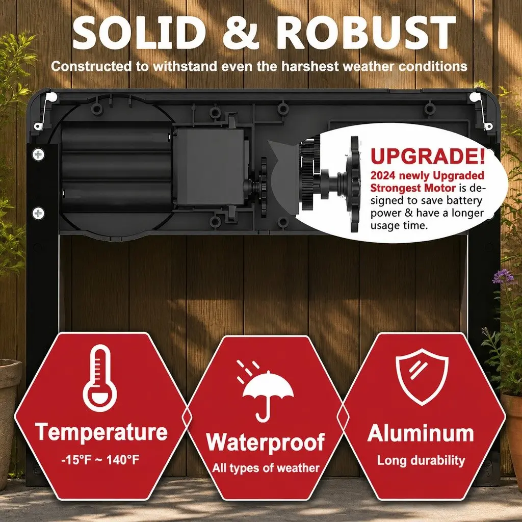 Automatic Chicken Coop Door Opener with LCD Timer Control Anti-Pinch Safety