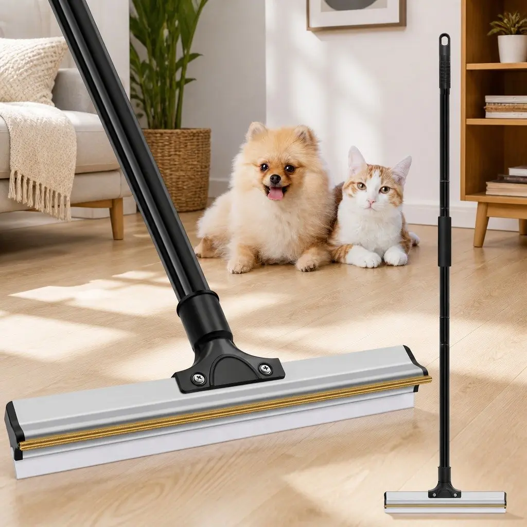 Pet Hair Remover Broom Long Handle Reusable Fur Lint Cleaner Dog Cat Hair