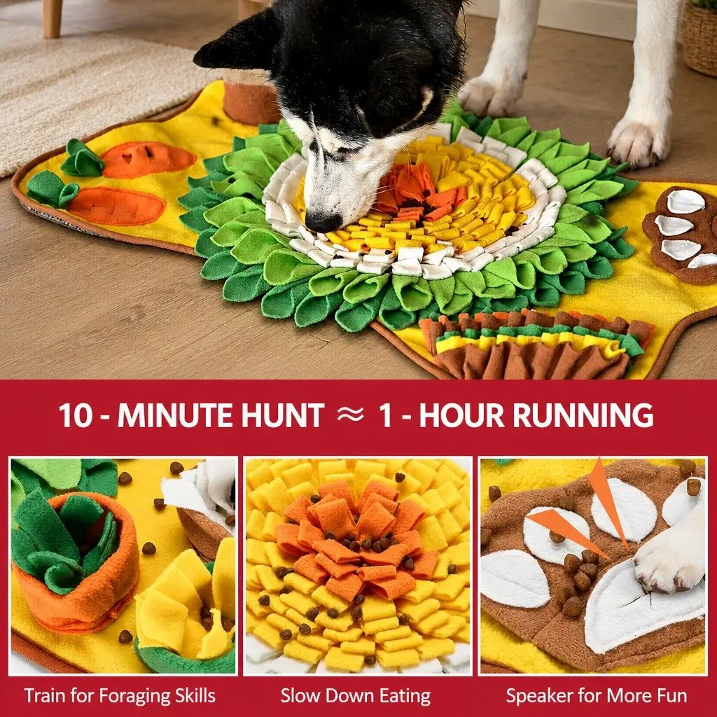 Snuffle Interactive Feeding Mat Toy for Dogs Pets Mental Enrichment Foraging