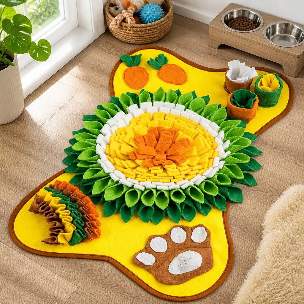 Snuffle Interactive Feeding Mat Toy for Dogs Pets Mental Enrichment Foraging