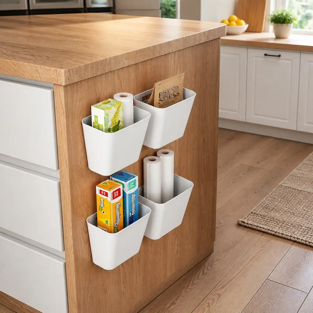4-Pack Self-Adhesive Wall Storage Box Cabinet Door Kitchen Bathroom Office