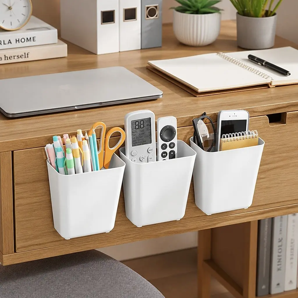 4-Pack Self-Adhesive Wall Storage Box Cabinet Door Kitchen Bathroom Office