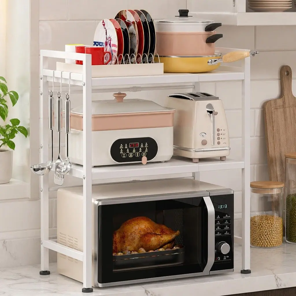 3-Tier Metal Microwave Oven Rack