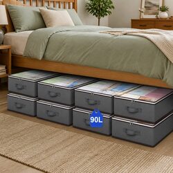 8 Pack Underbed Storage Containers - 90L Each