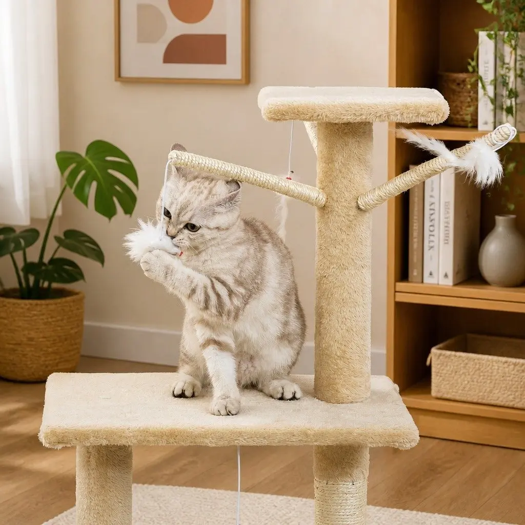 134cm Indoor Cat Tree with Scratching Posts