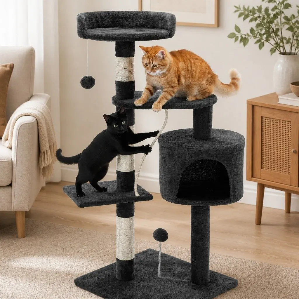Cat Tree 140cm Indoor Cats Multi-Level Climbing Perch Sisal Scratching Posts