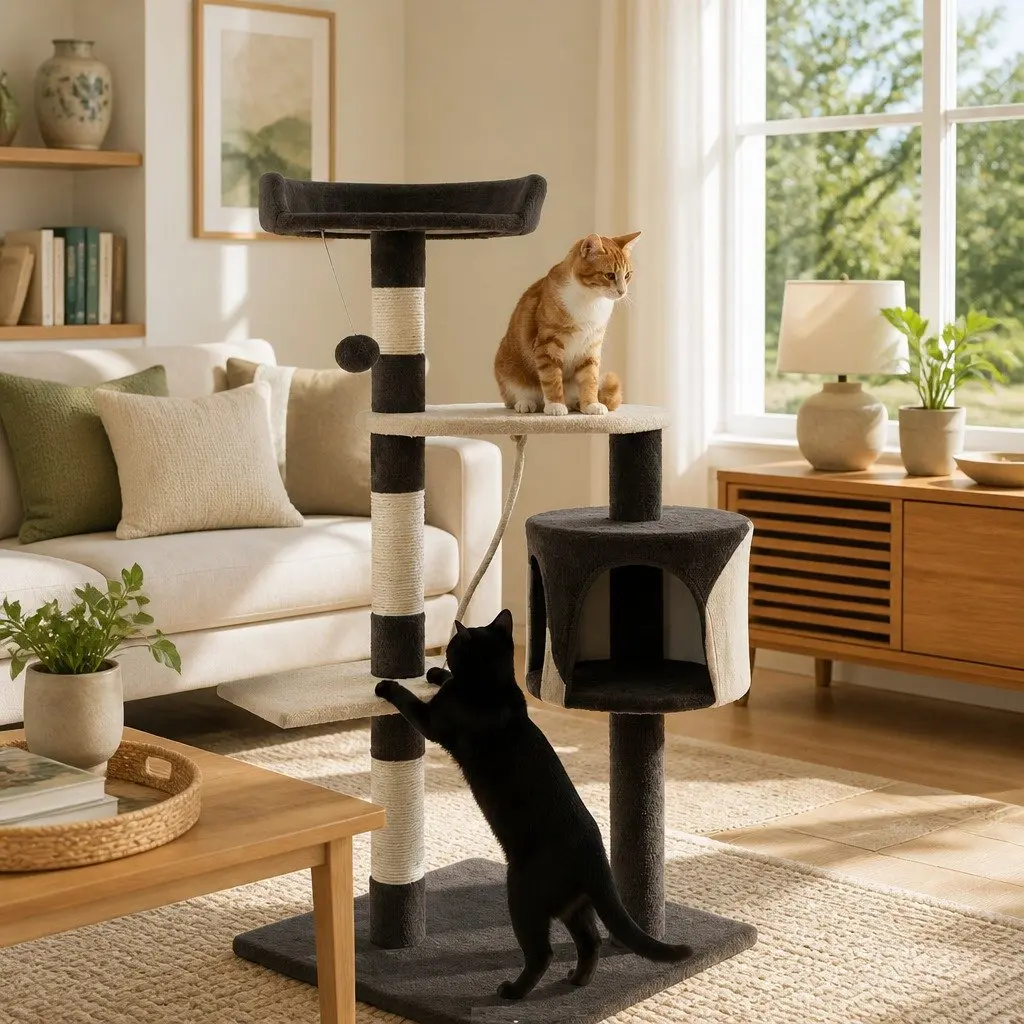 Cat Tree 140cm Indoor Cats Multi-Level Climbing Perch Sisal Scratching Posts