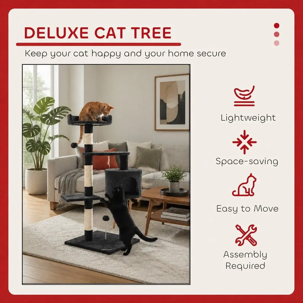 Cat Tree 140cm Indoor Cats Multi-Level Climbing Perch Sisal Scratching Posts