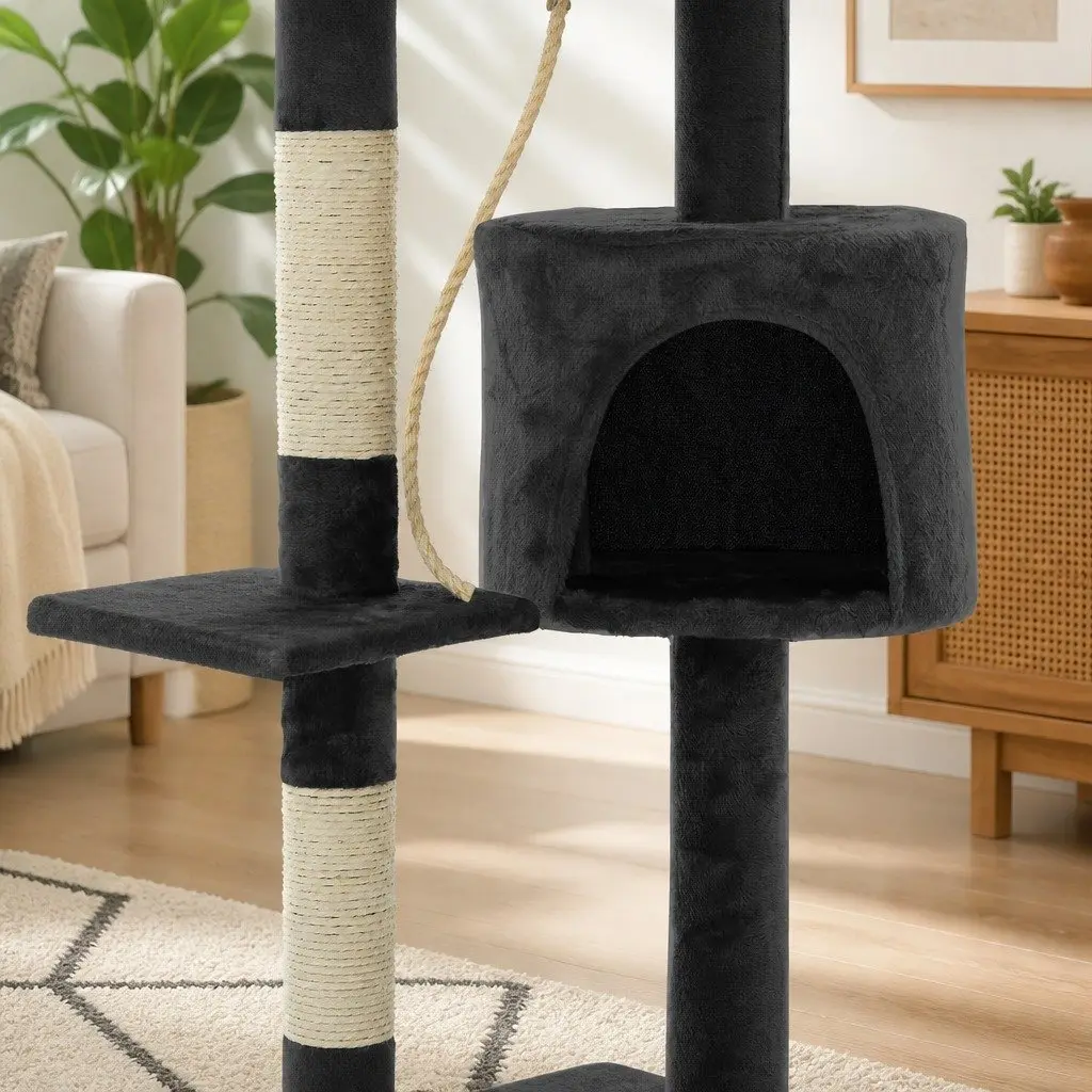 Cat Tree 140cm Indoor Cats Multi-Level Climbing Perch Sisal Scratching Posts