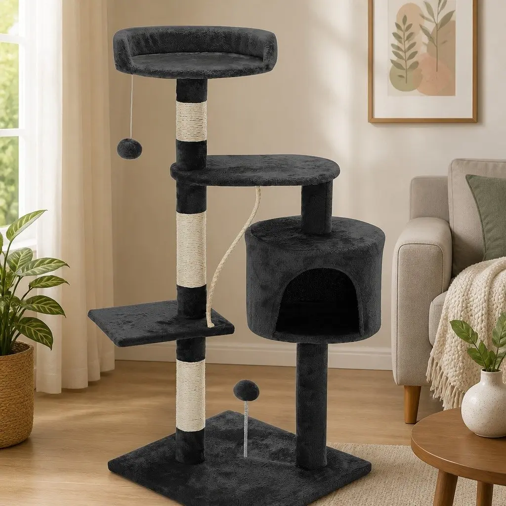 Cat Tree 140cm Indoor Cats Multi-Level Climbing Perch Sisal Scratching Posts