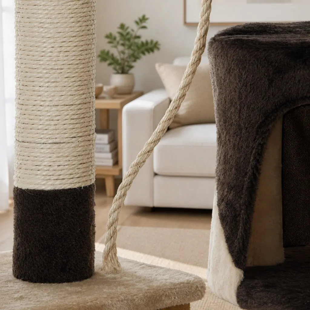 Cat Tree 140cm Indoor Cats Multi-Level Plush Perch Sisal Scratching Posts Condo