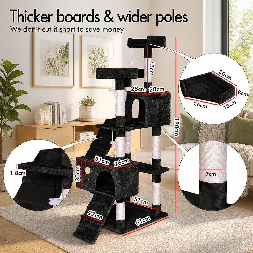 180cm Multi-Level Cat Tree Tower