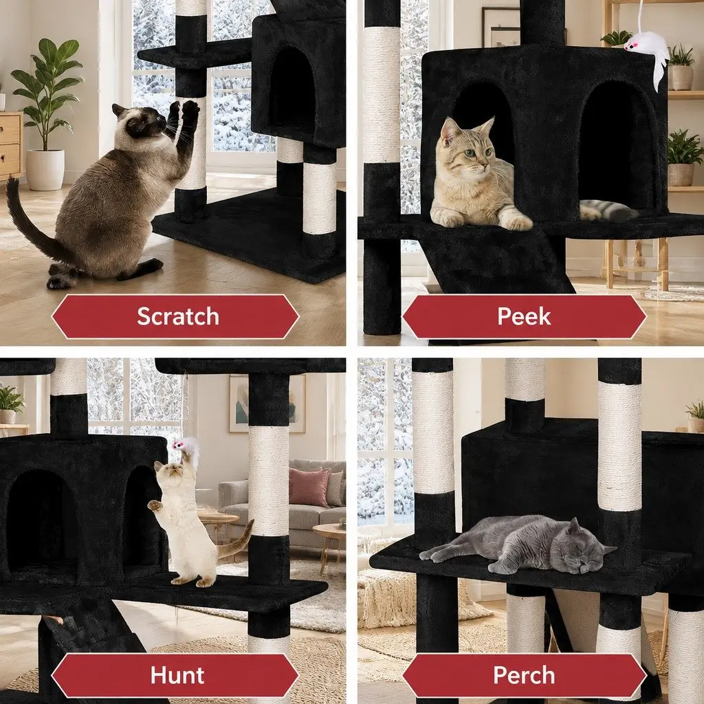 180cm Multi-Level Cat Tree Tower