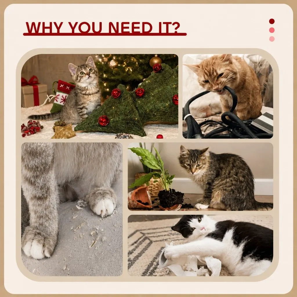 Cat Tree Tower 180cm Indoor Cats Multi-Level Plush Perches Condos Sisal