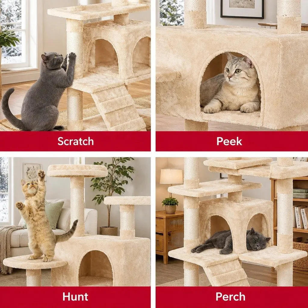 180cm Indoor Cat Tree Tower