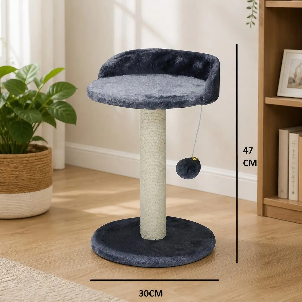 Cat Tree Tower Indoor Cats Plush Perch Sisal Scratching Post Hanging Toy Kittens