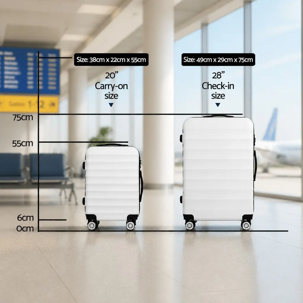 20-28 Inch Hard Shell Luggage Set with TSA Locks