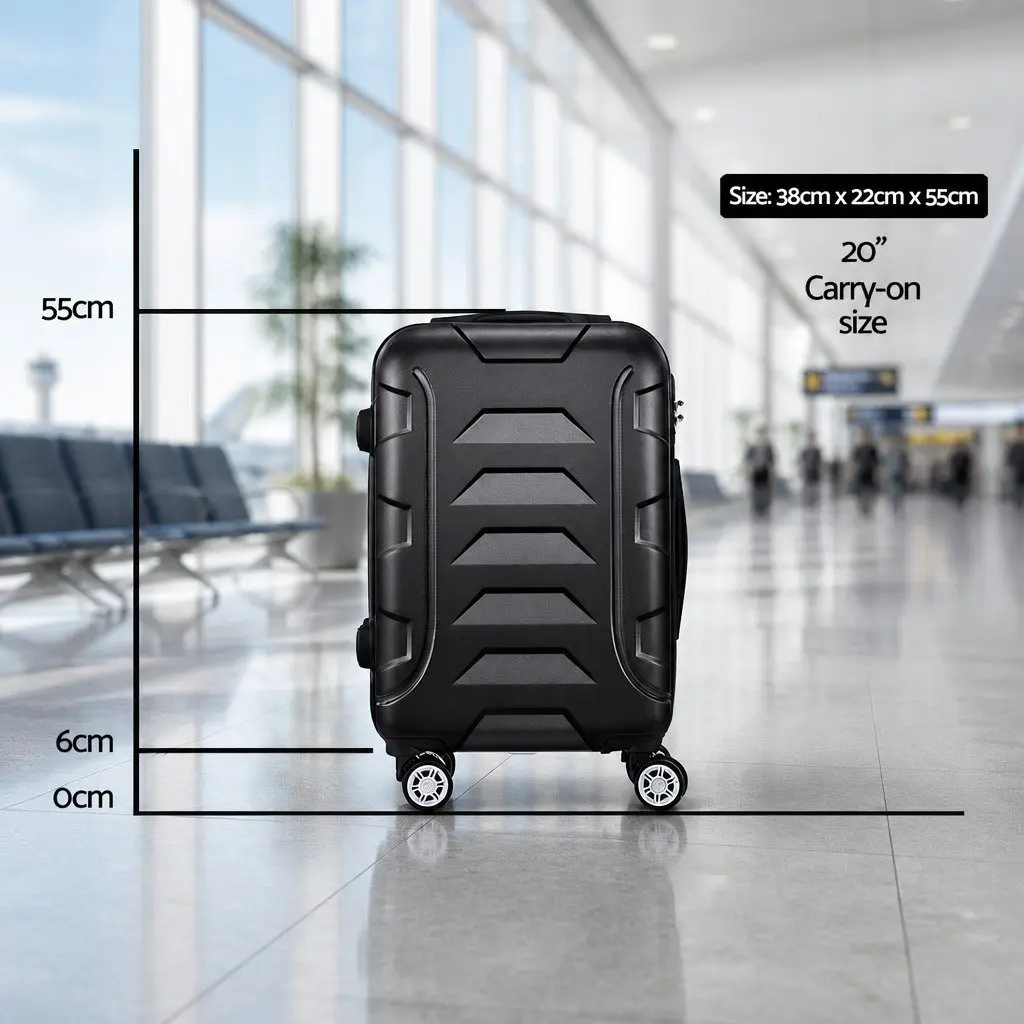 20 Inch Black Hard Shell Suitcase