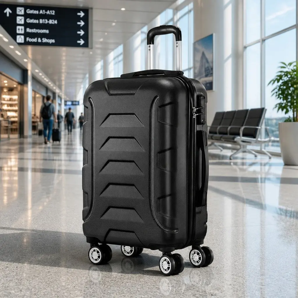 20 Inch Black Hard Shell Suitcase