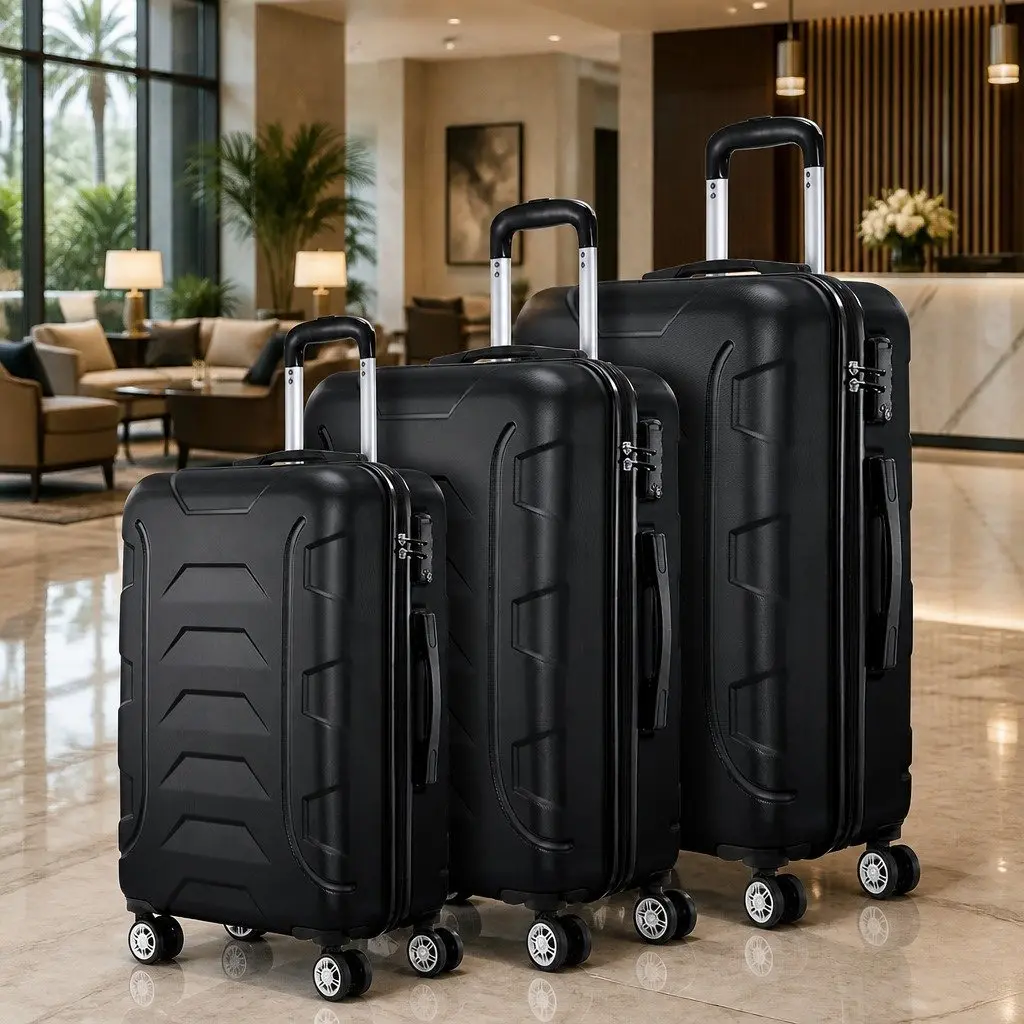 3 Piece Luggage Set 20-24-28 Inch Hard Shell Suitcase TSA Lock Spinner Wheels
