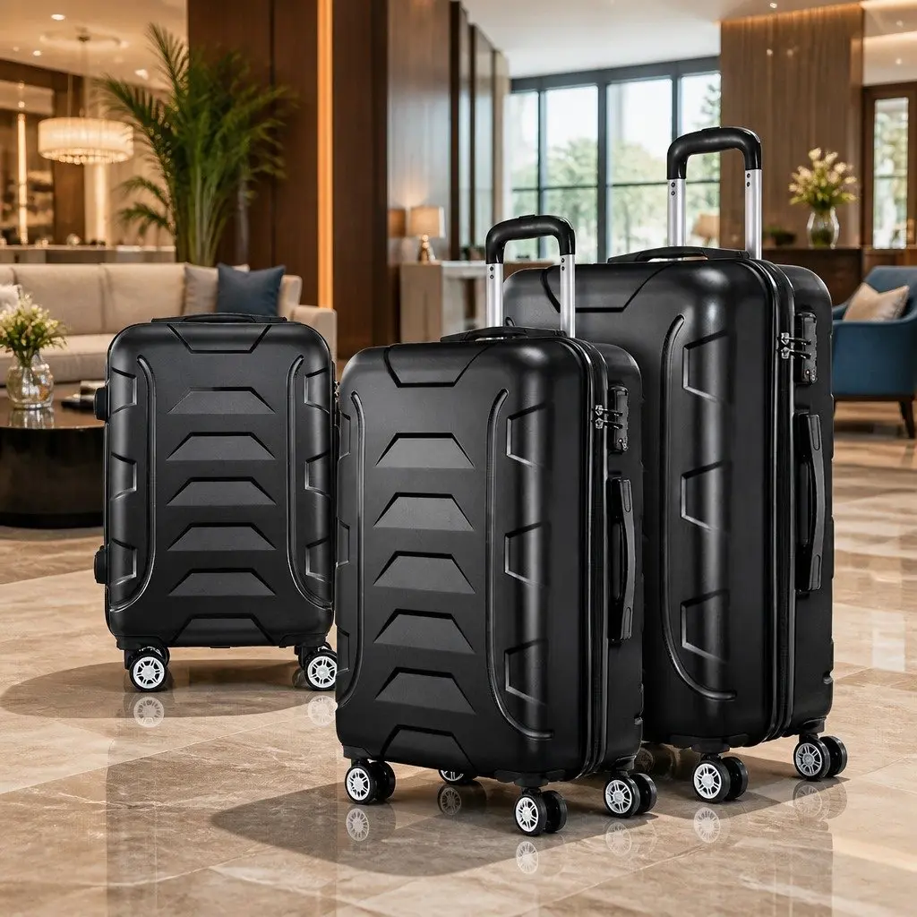 3 Piece Luggage Set 20-24-28 Inch Hard Shell Suitcase TSA Lock Spinner Wheels