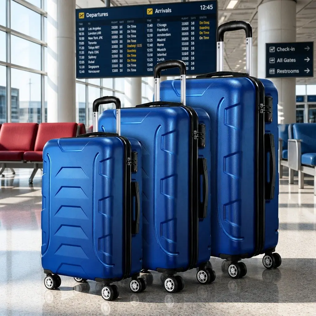 Luggage Set 3 Piece 20 24 28 Inch Hard Shell Suitcase TSA Lock Spinner Wheels