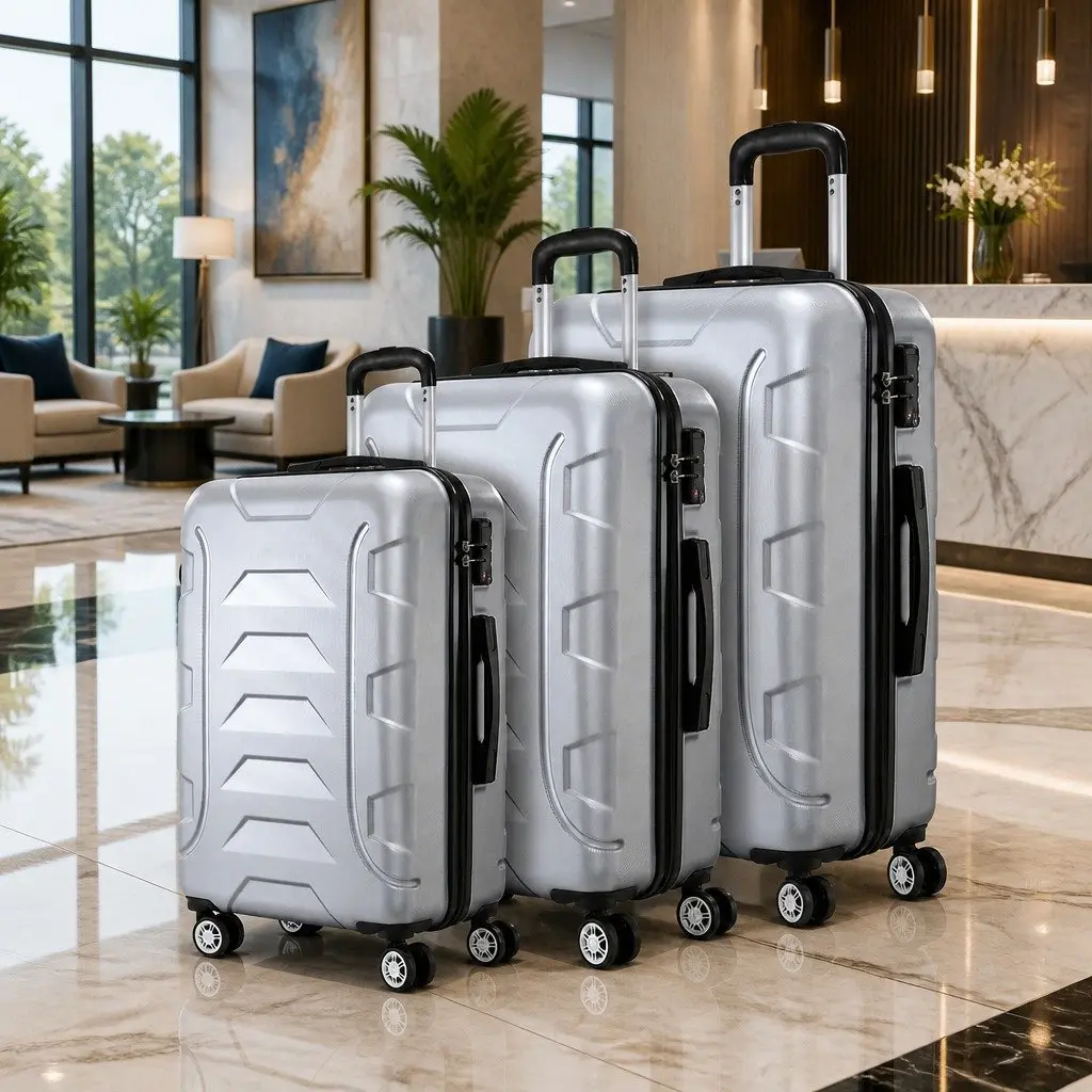 3 Piece Luggage Set 20 24 28 Inch Hard Shell Suitcase TSA Lock Spinner Wheels