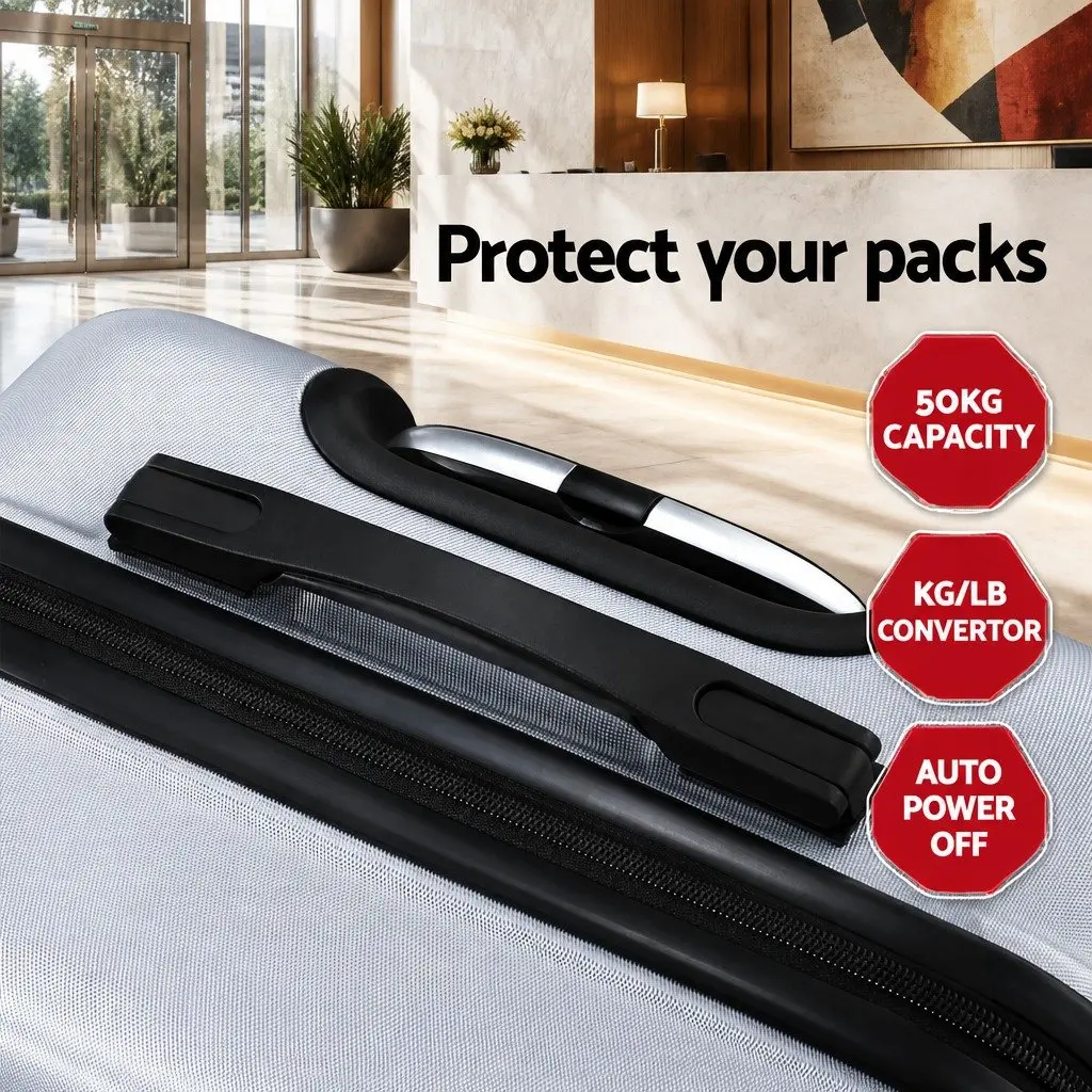 3 Piece Luggage Set 20 24 28 Inch Hard Shell Suitcase TSA Lock Spinner Wheels