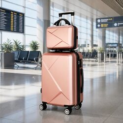 2-Piece Hard Shell Luggage Set 20 Inch 12 Inch Suitcase Travel Trolley TSA Lock