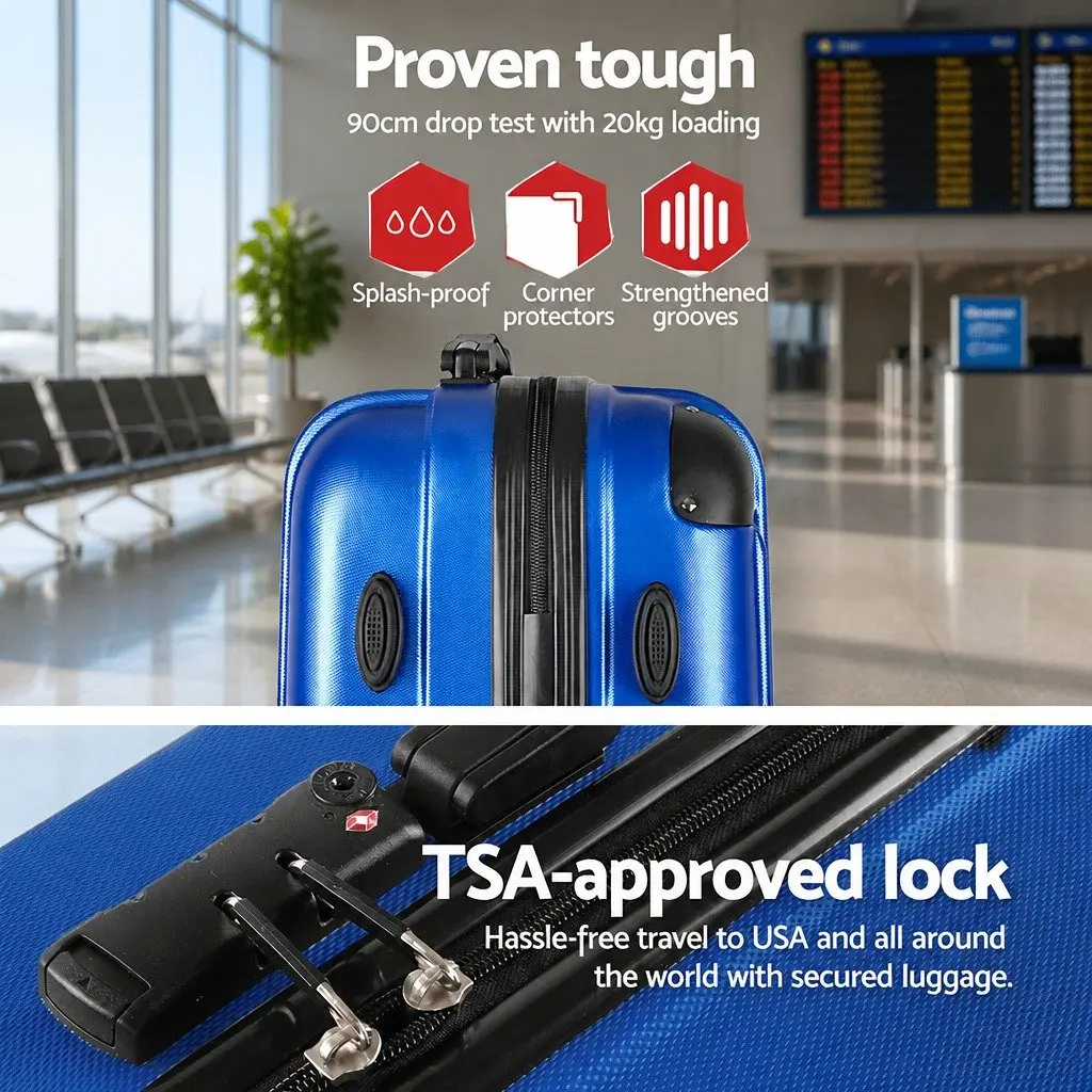 28 Inch Blue Hard Shell Suitcase