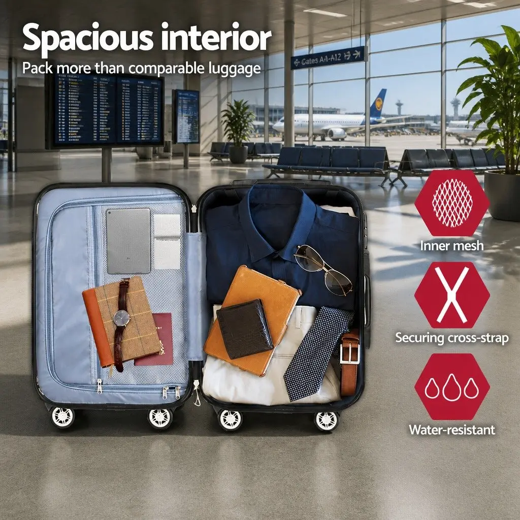 28 Inch Blue Hard Shell Suitcase