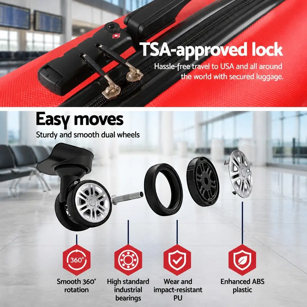 20" and 28" Hard Shell Luggage Set with TSA Locks