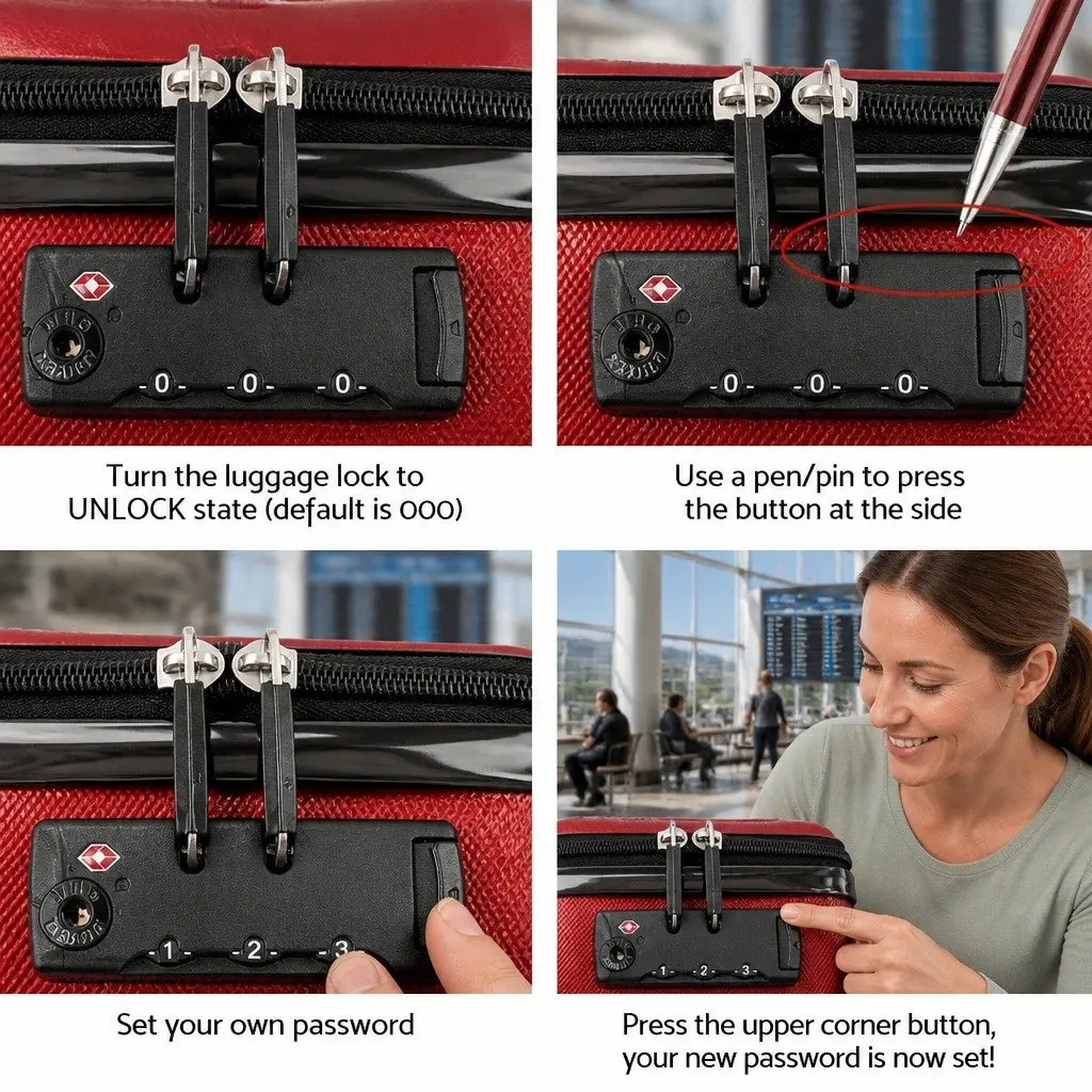 20" and 28" Hard Shell Luggage Set with TSA Locks