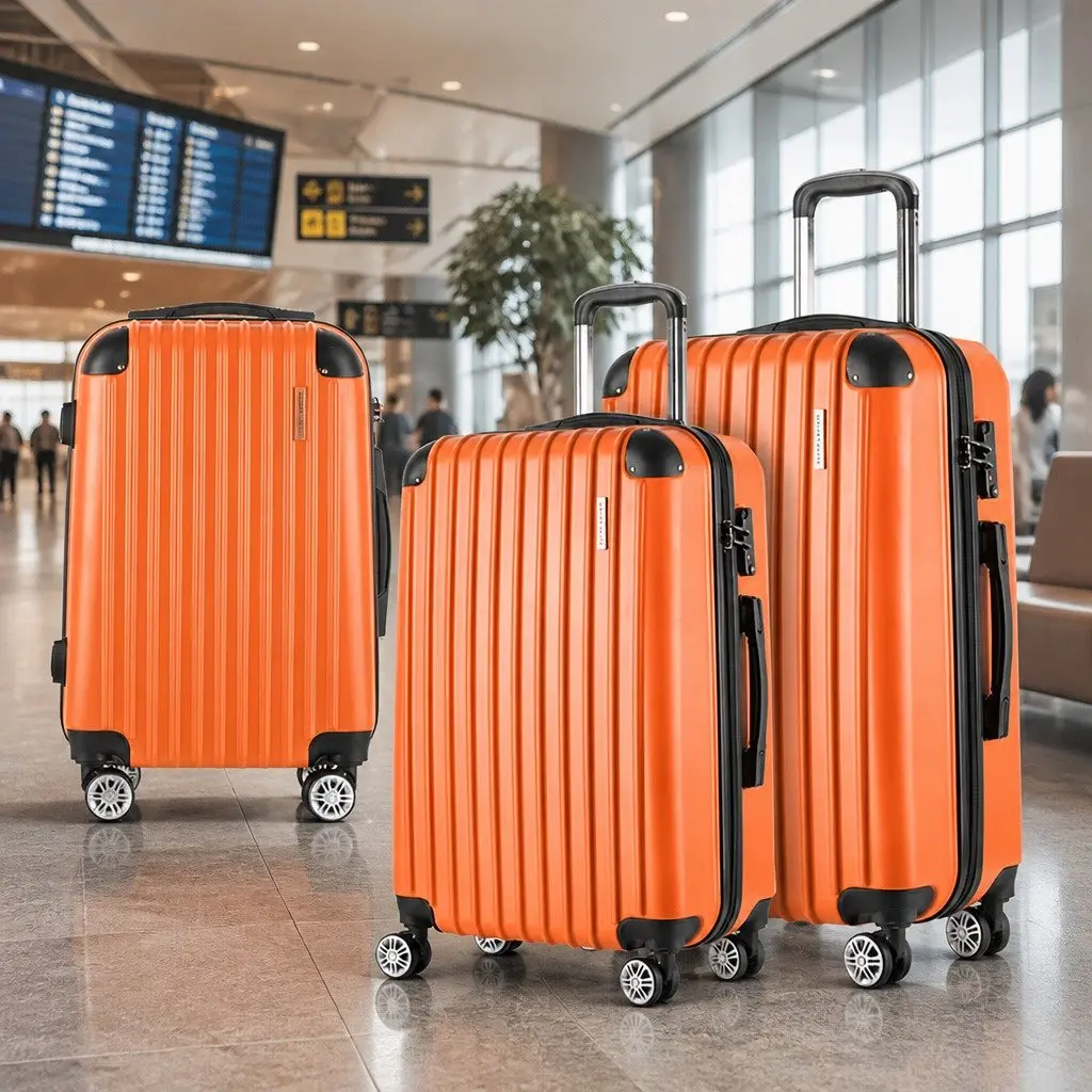 Luggage Set 3 Piece 20 24 28 Inch Hard Shell Suitcase TSA Lock Spinner Carry On