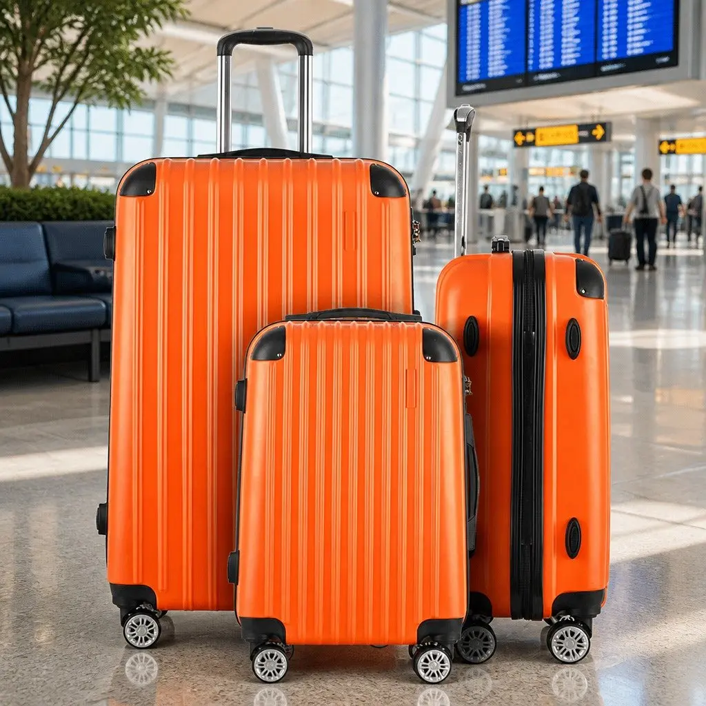 Luggage Set 3 Piece 20 24 28 Inch Hard Shell Suitcase TSA Lock Spinner Carry On