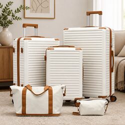 5-Piece Hard Case Luggage Set: Dimensions and Features