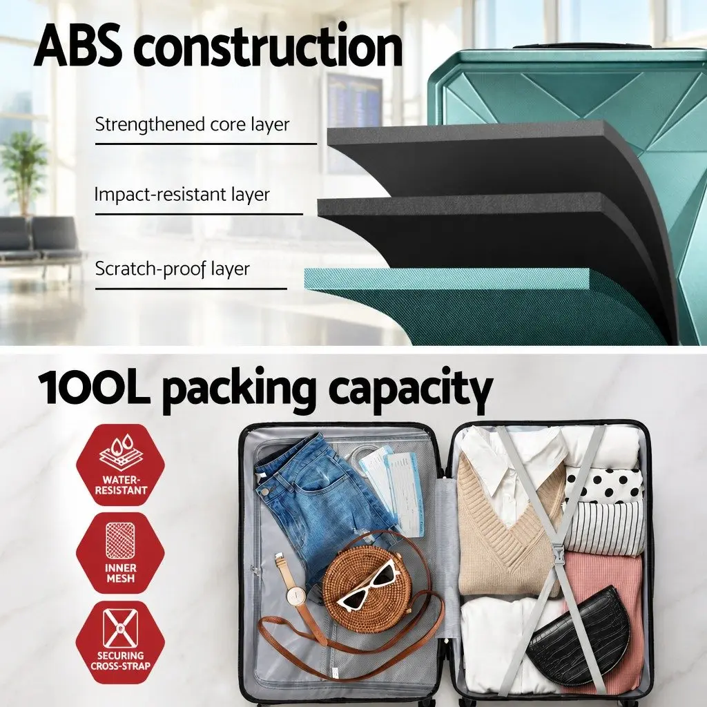 Luggage Suitcase Travel 28 Inch Hard Shell Trolley with Spinner Wheels