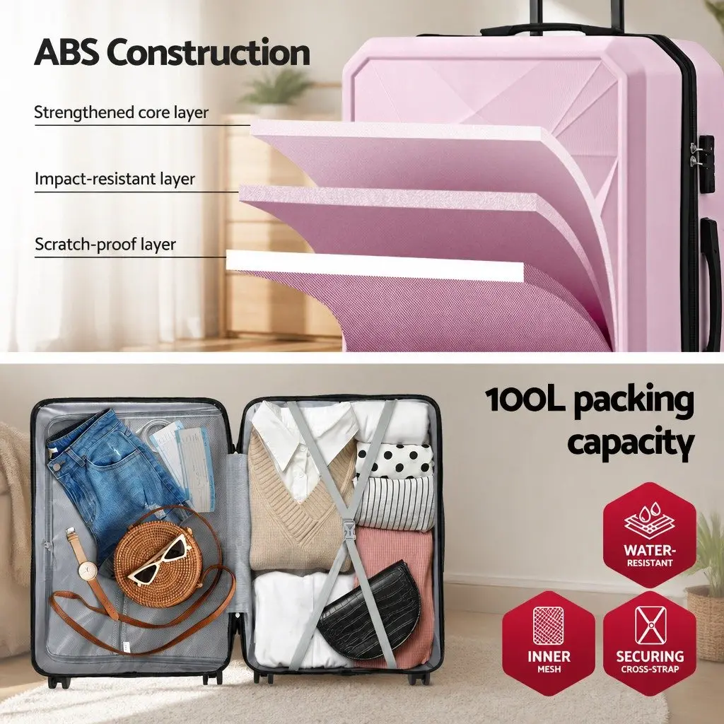 28" Trolley Luggage Suitcase