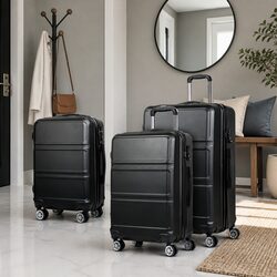 3 Piece Hard Shell Luggage Set 20 24 28 Inch Spinner Suitcase TSA Lock Travel