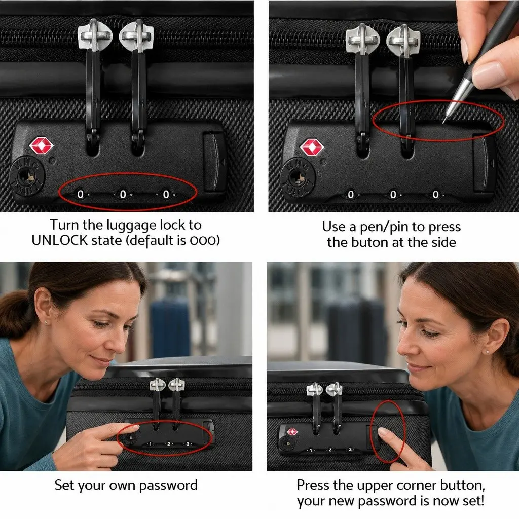 3 Piece Luggage Set 20 24 28 Inch Hard Shell Suitcase TSA Lock Spinner Wheels
