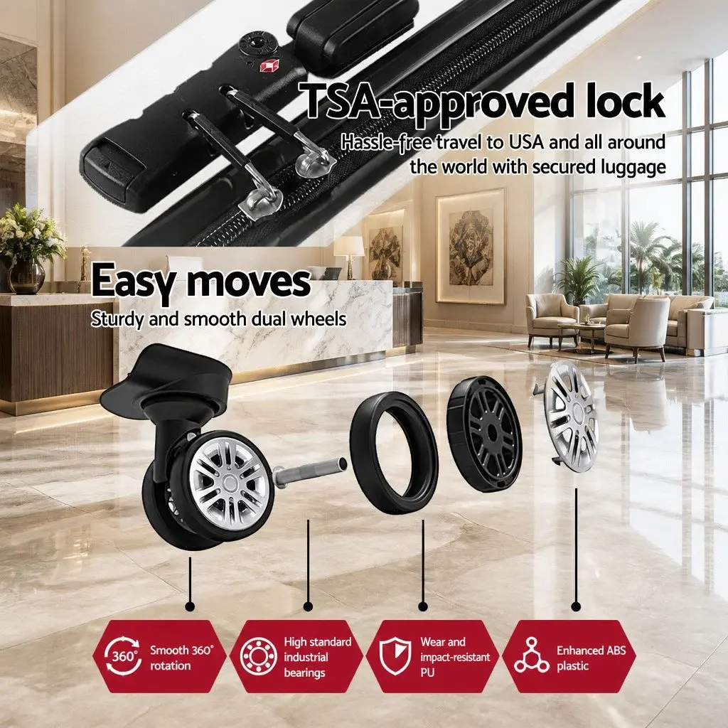 Luggage Set Hard Shell Suitcase for Travel 20" 24" 28